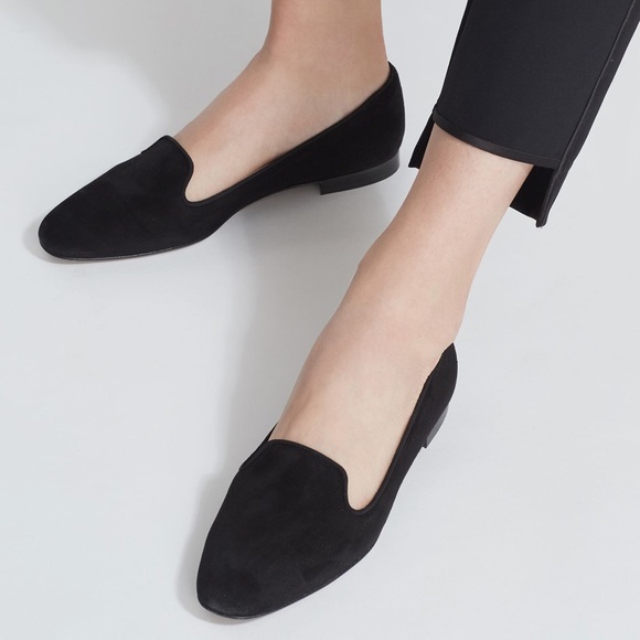 Lafayette 148 New York Siena Suede black slippers - Picture 2 of 8